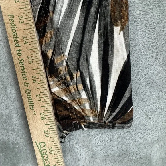Sonia Bogner Pants Womens 30x29 Ankle Zip Pockets Palm Leaf Print AOP Turkey - Picture 16 of 16
